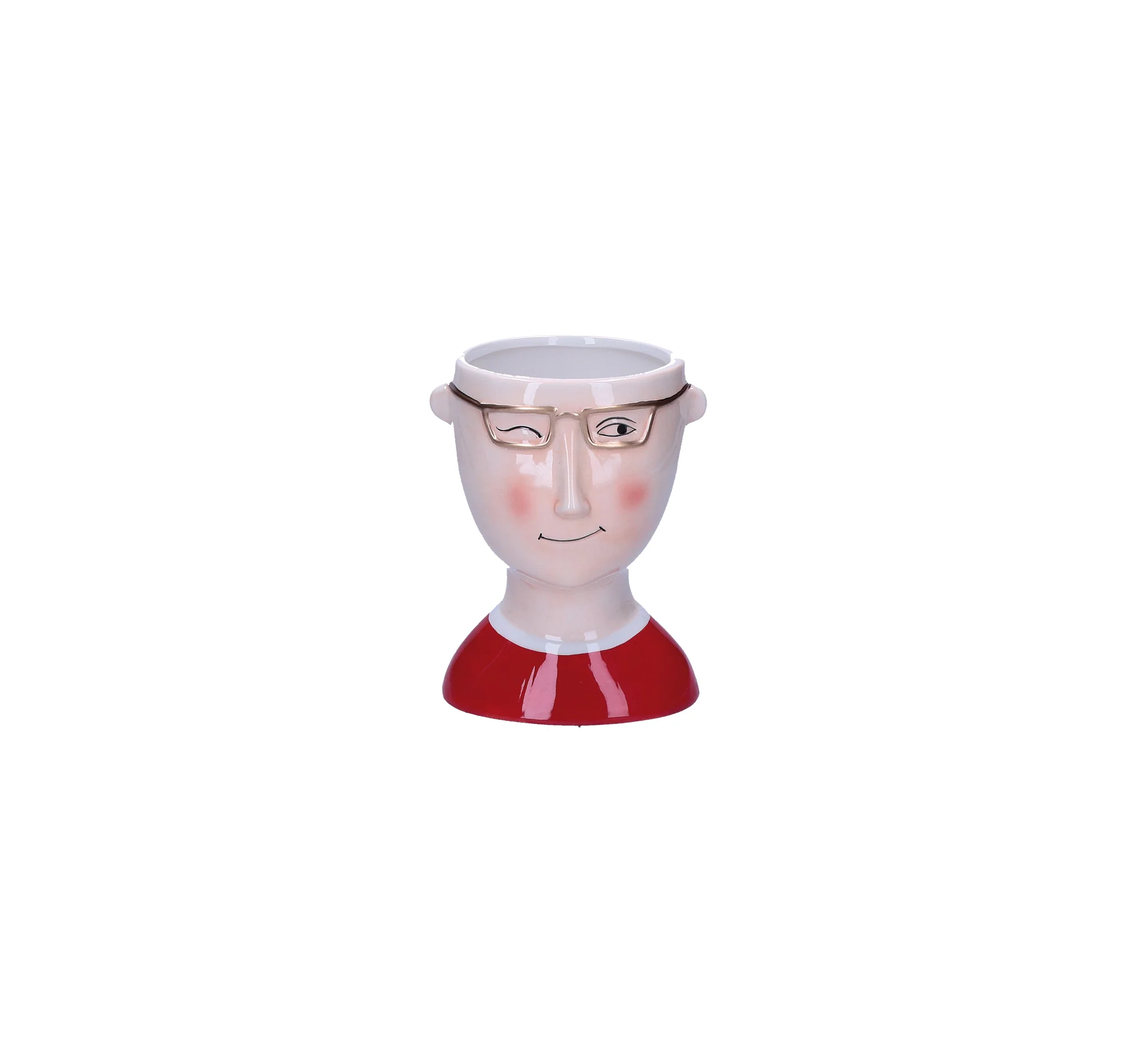 RITUALI DOMESTICI iRobinson Vaso Cachepot Mimmo 16cm Rosso Ceramica - Image 2