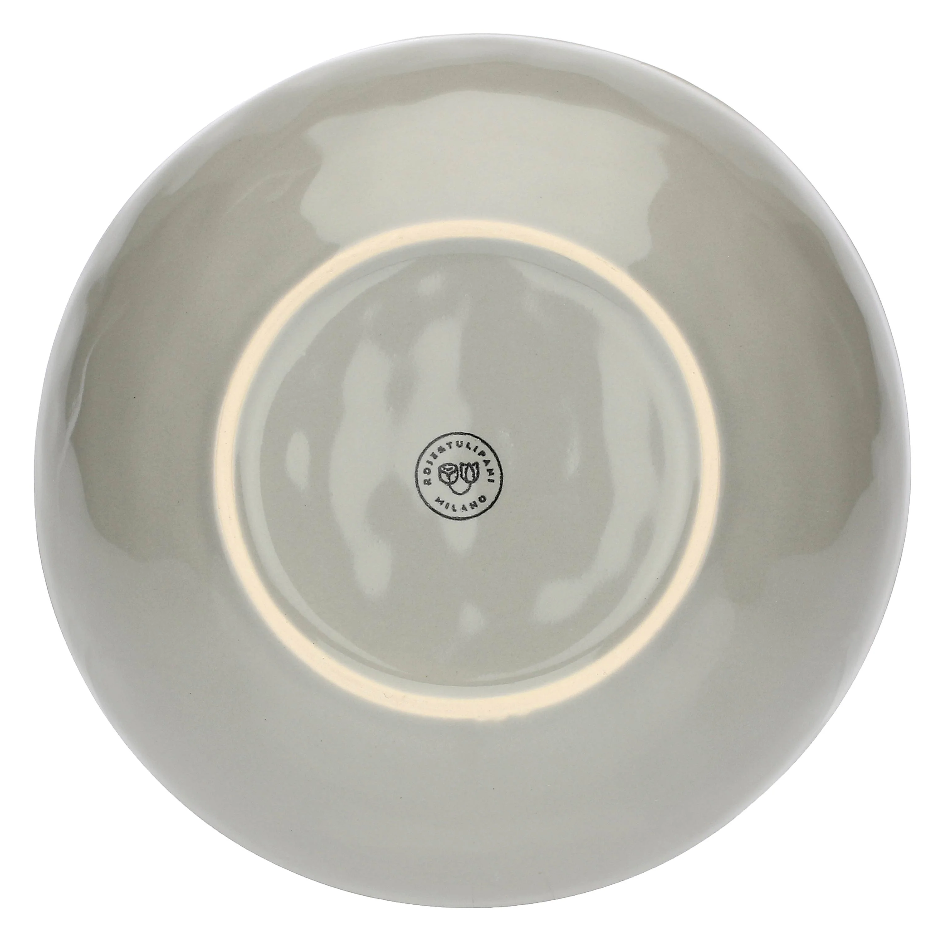ROSE & TULIPANI Concerto Piatto Fondo Grigio Perla 21cm Set 4 Pezzi Stoneware - Image 3