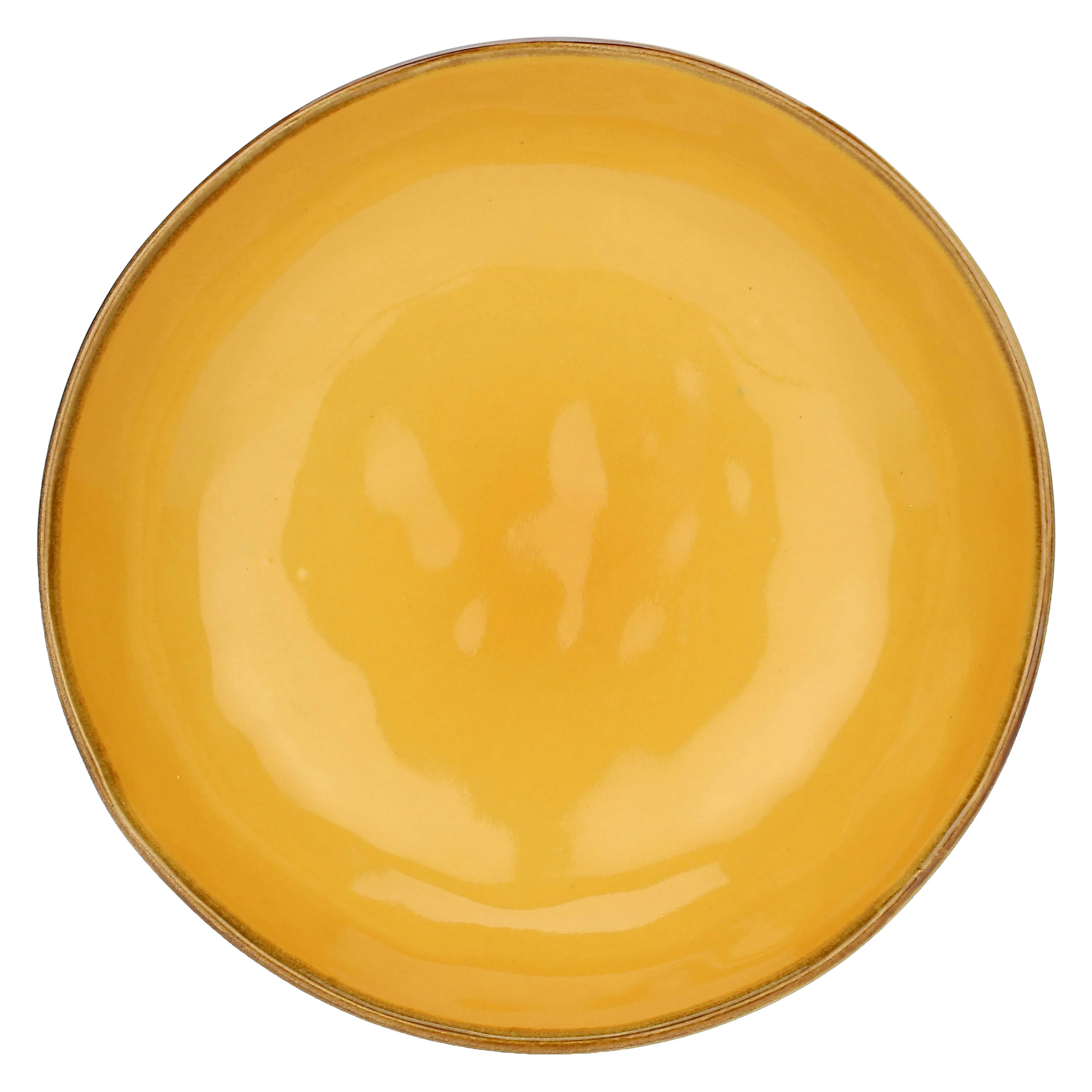 ROSE & TULIPANI Concerto Piatto Fondo Ocra 21cm Set 4 Pezzi Stoneware - Image 2