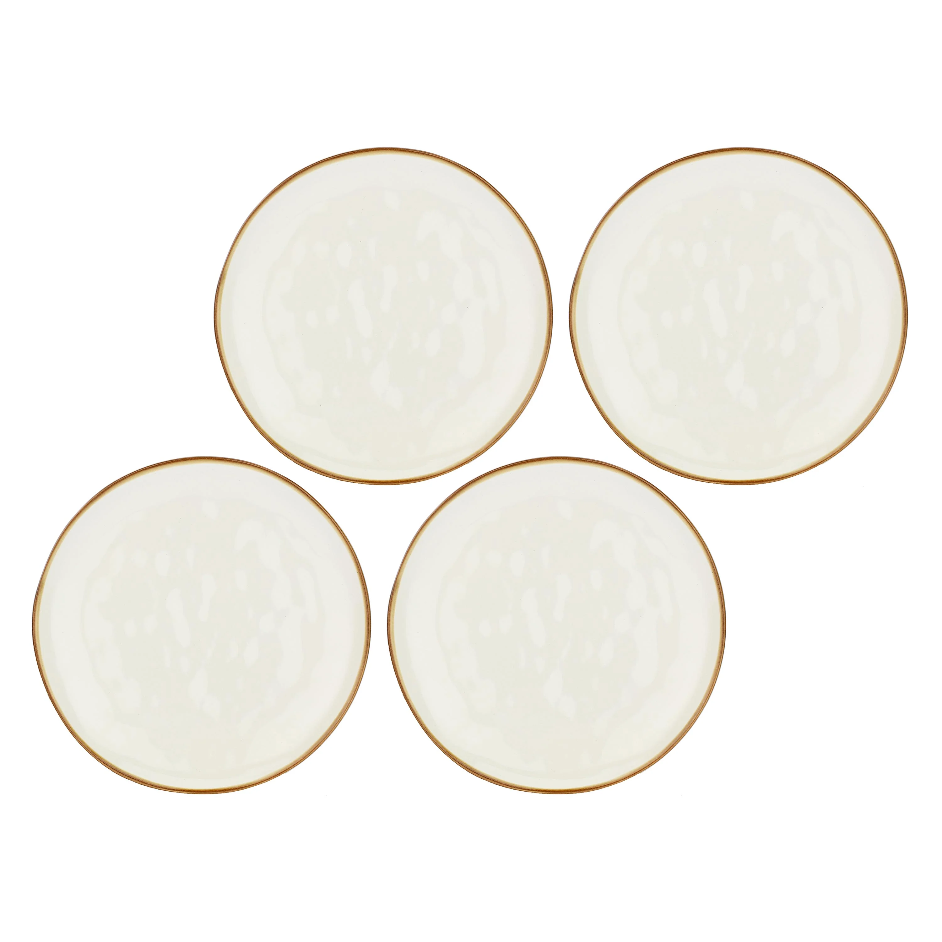 ROSE & TULIPANI Concerto Piatto Frutta Avorio 20cm Set 4 Pezzi Stoneware