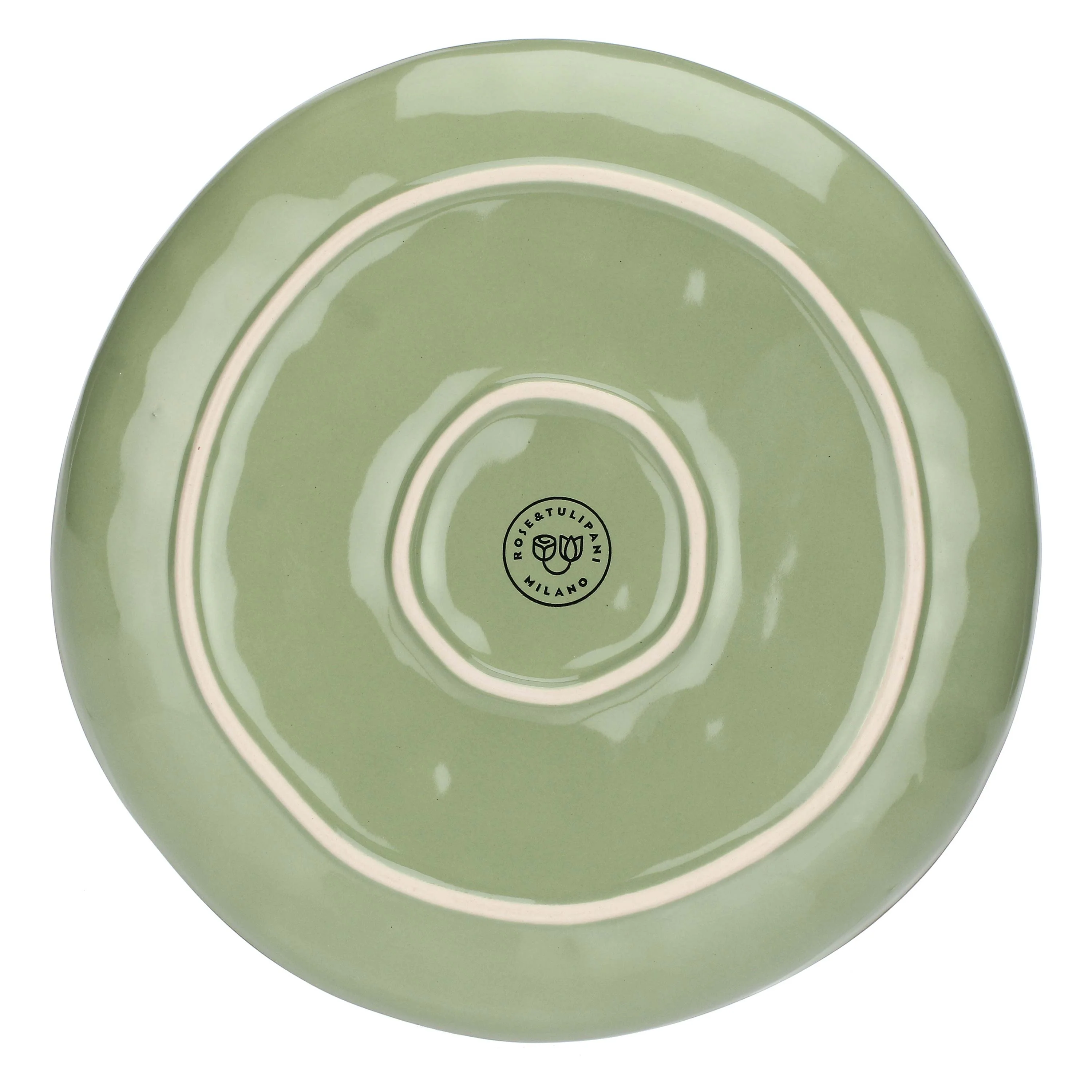 ROSE & TULIPANI Concerto Piatto Piano 27cm Verde Oliva Set 4 Pezzi Stoneware - Image 3