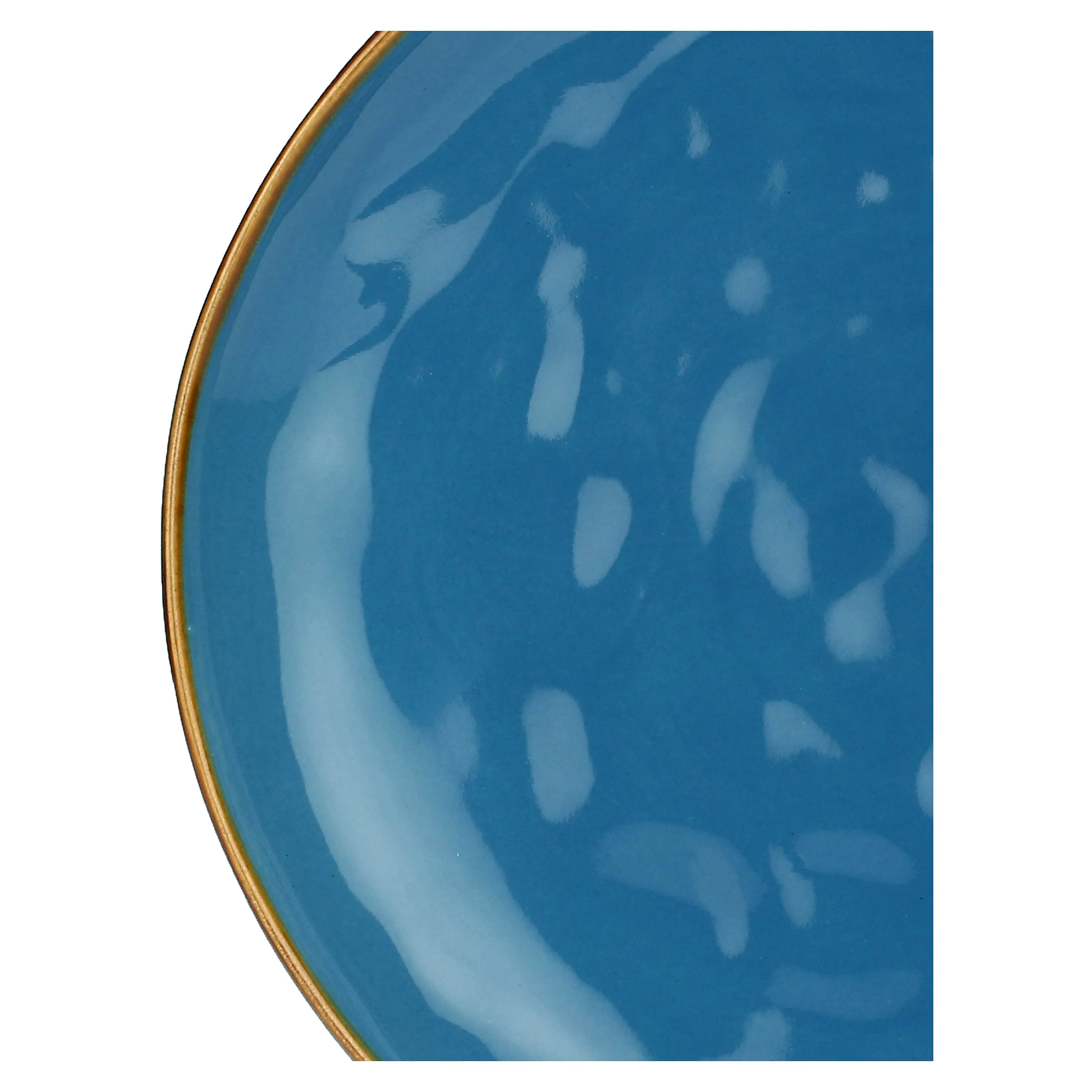 ROSE & TULIPANI Concerto Piatto Piano Blu Avio 27cm Set 4 Pezzi Stoneware - Image 4
