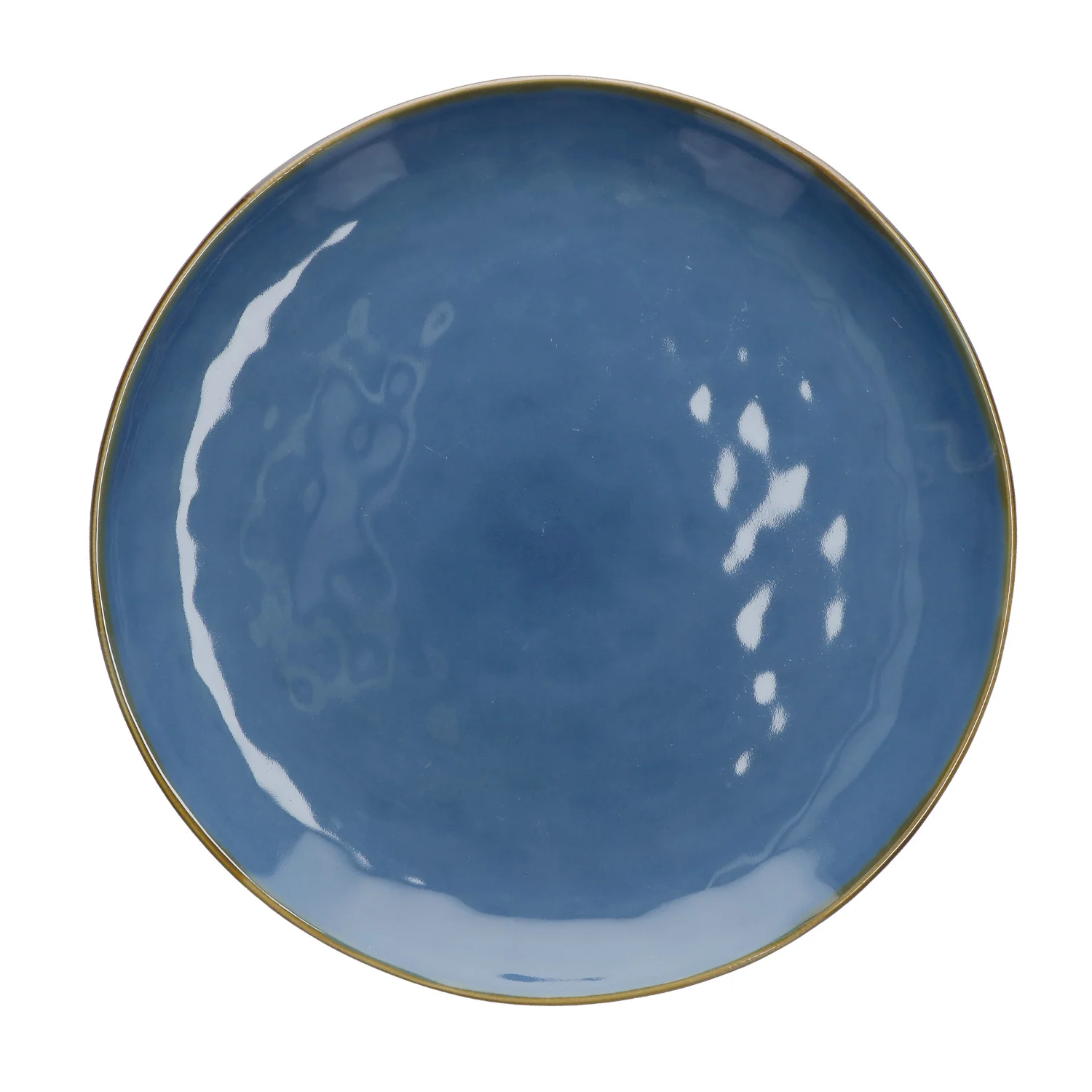 ROSE & TULIPANI Concerto Vassoio Piatto Blu Avio 32cm Stoneware