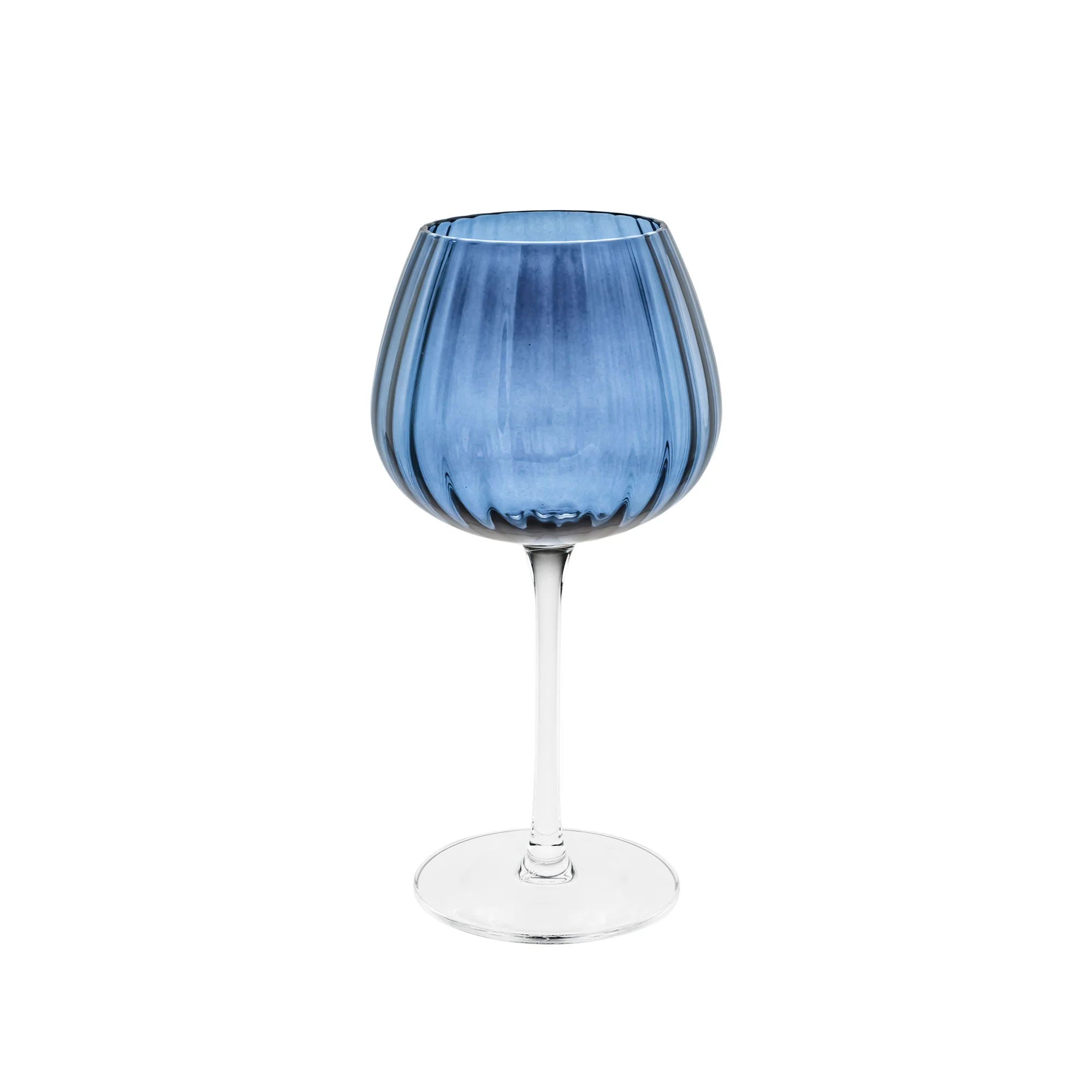 ROSE & TULIPANI Prismia Calici Universali Set 6 Pezzi 460ml Blu Vetro Soffiato e Pasta - Image 2