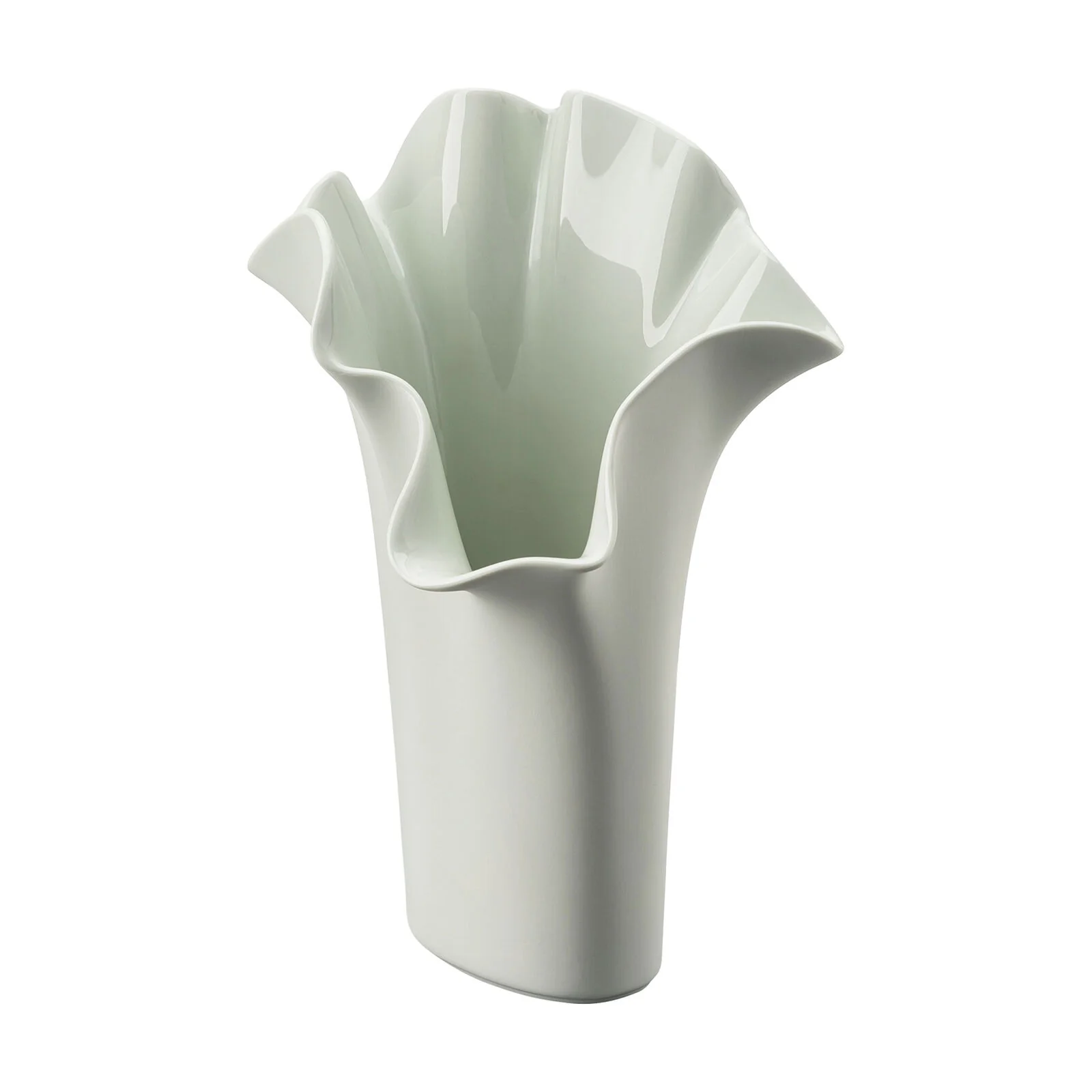 ROSENTHAL Design Vases Asym Vaso Sea Salt 30cm Verde Pastello Porcellana - Image 5