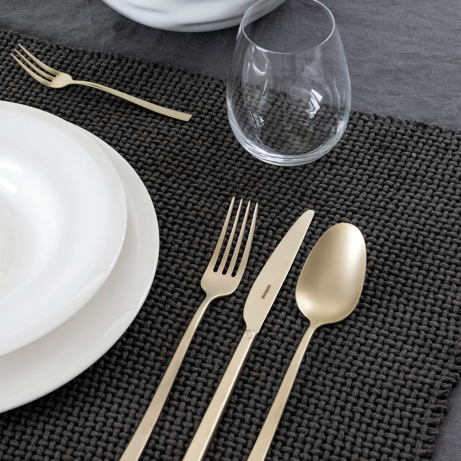 SAMBONET Rock Servizio Tavola Posate Set 24 Pezzi Champagne Antique PVD Acciaio Inox - Image 4