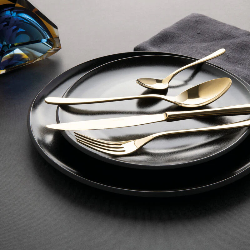 SAMBONET Taste Servizio Tavola Posate Set 36 Pezzi Oro PVD Acciaio Inox - Image 3