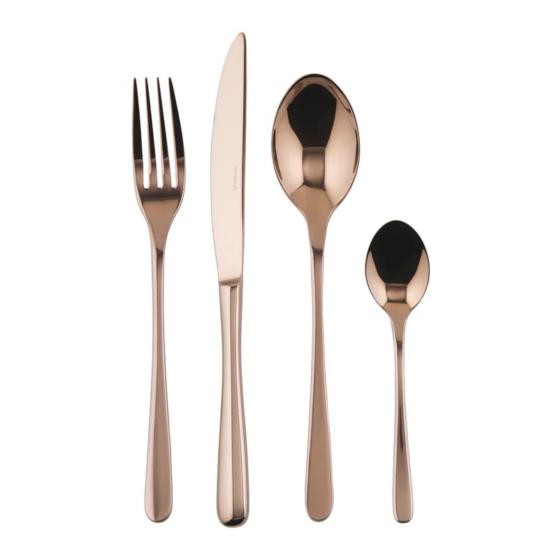 SAMBONET Taste Sevizio Tavola Posate 24 Pezzi Rame Lucido PVD Acciaio Inox