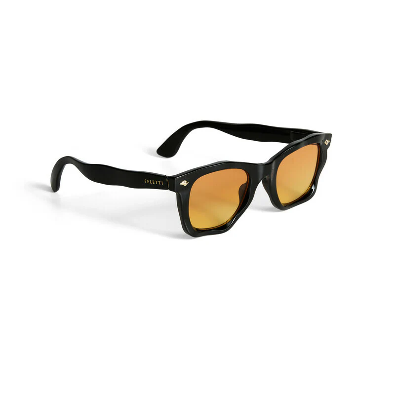 SELETTI x OKKIA Occhiali da Sole Dakota Unisex Neri Lenti Gialle - Image 8