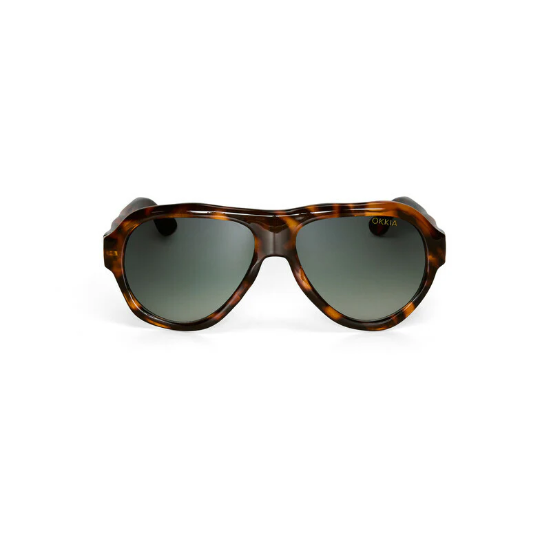 SELETTI x OKKIA Occhiali da Sole Florida Unisex Avana Lenti Verdi