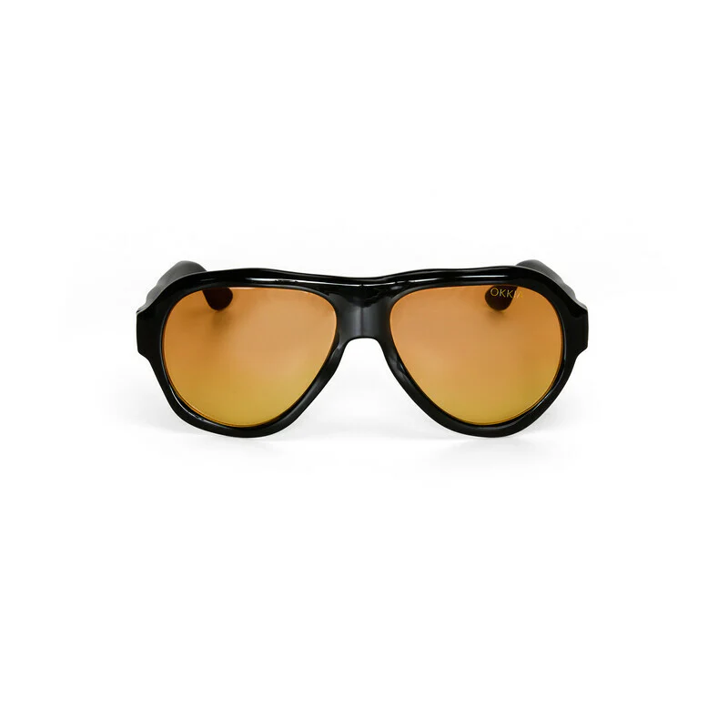 SELETTI x OKKIA Occhiali da Sole Florida Unisex Neri Lenti Gialle