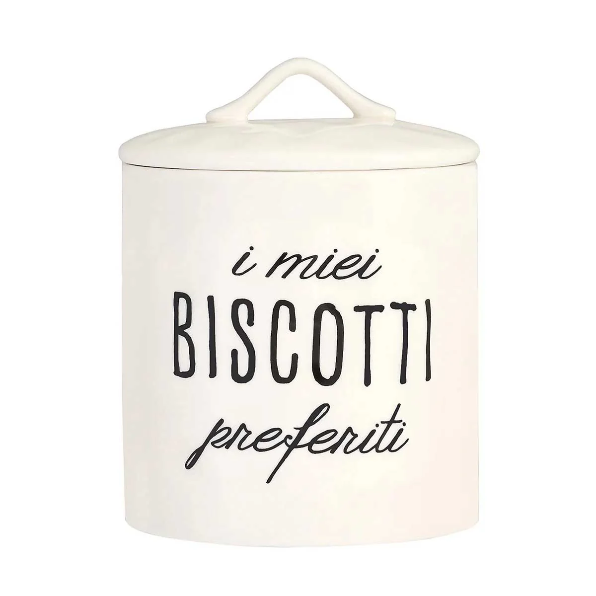 SIMPLE DAY Contenitore Barattolo Biscottiera I Miei Biscotti Preferiti 21x12cm Gres