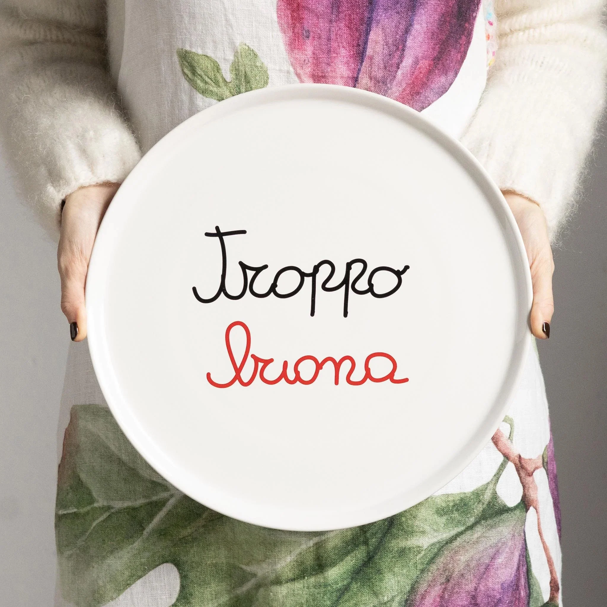 SIMPLE DAY Piatto Pizza Troppo Buona 31,5cm Bianco Ceramica - Image 2