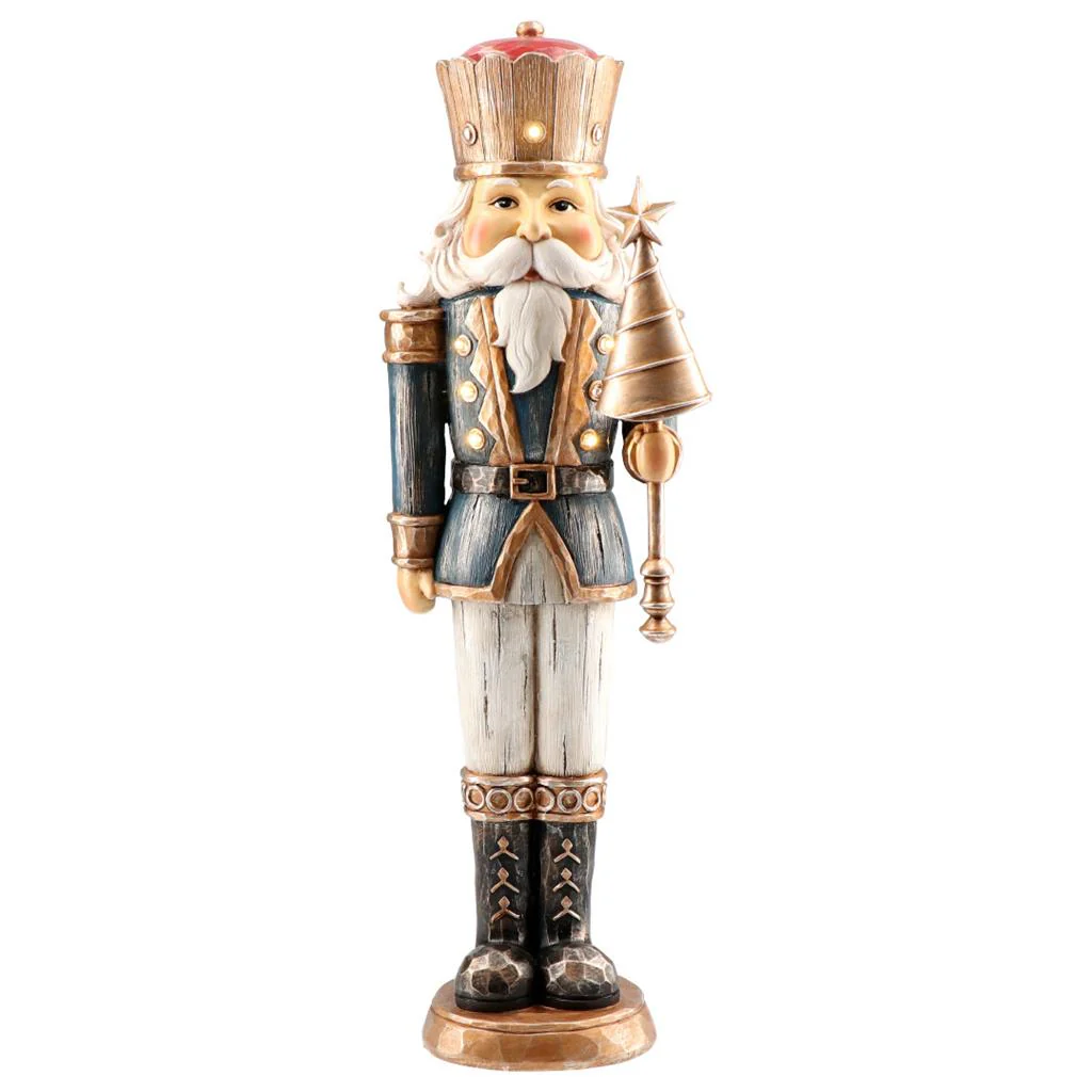 TIMSTOR Schiaccianoci Resina 47cm Decorazione LED Natalizia Natale