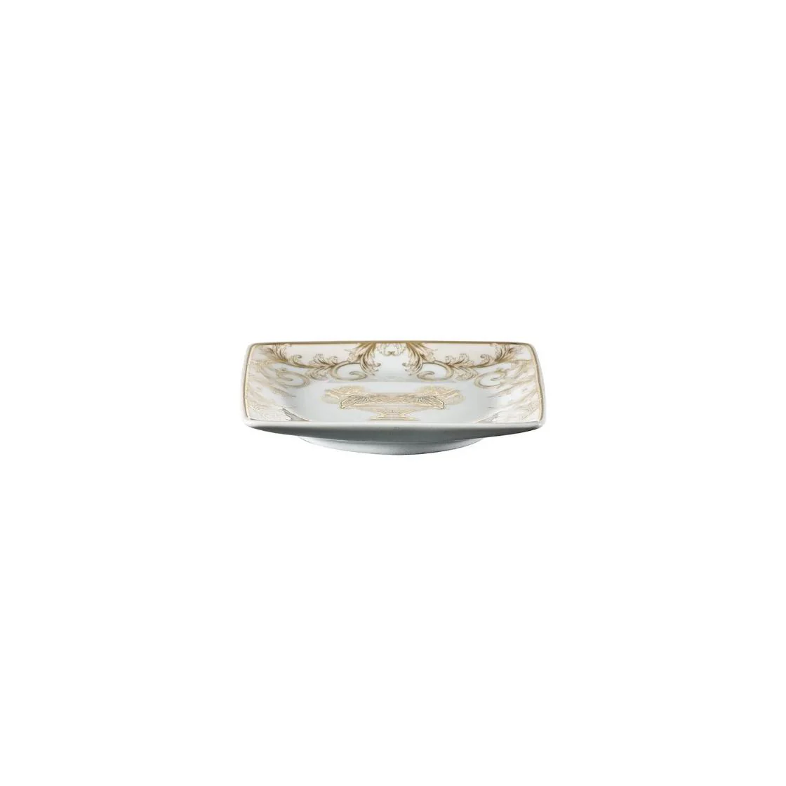 VERSACE Coppetta Quadrata La Coupe des Dieux  Bianco e Oro 12x12cm in Porcellana - Image 2