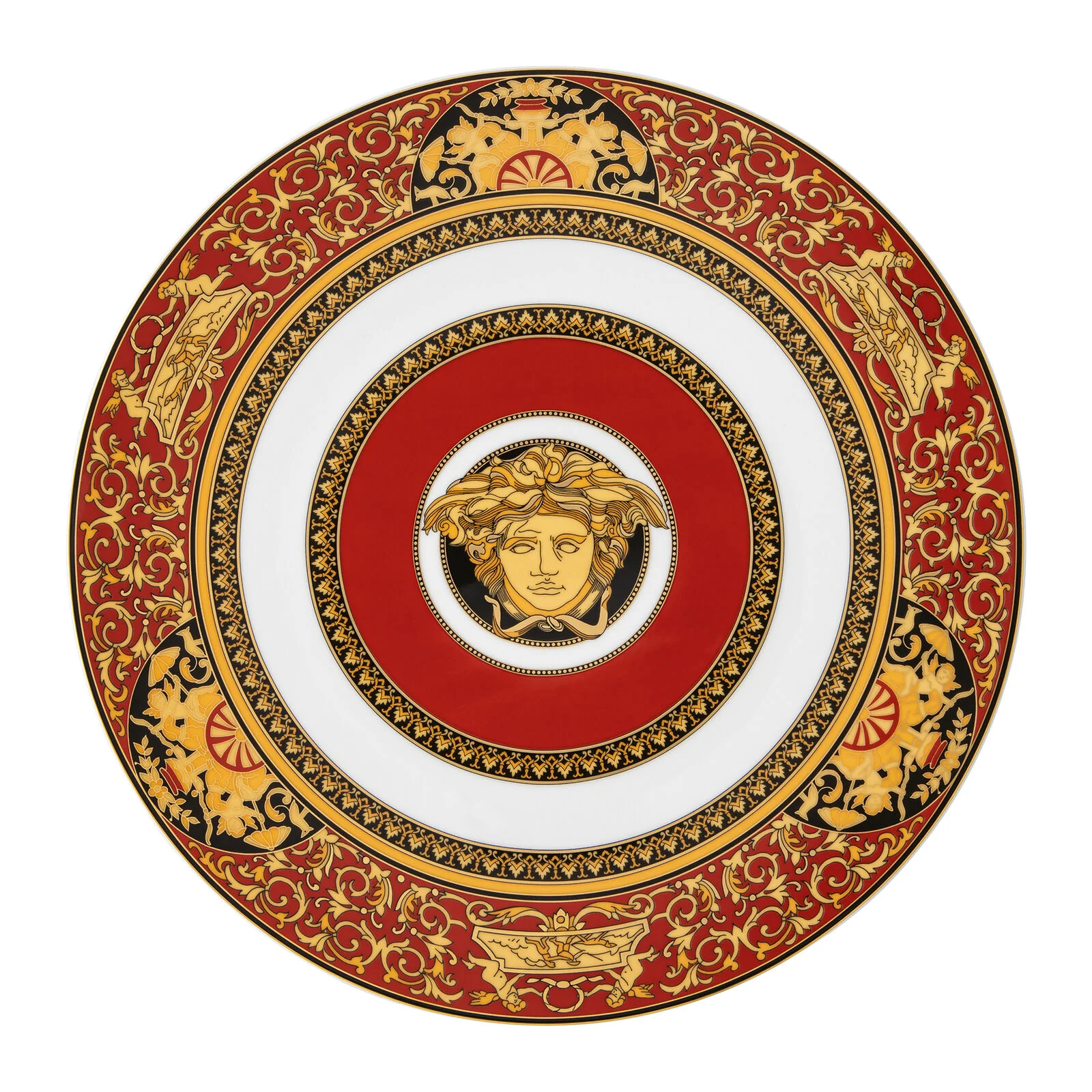 VERSACE Medusa Rosso Piatto Segnaposto Centrotavola 33cm Porcellana