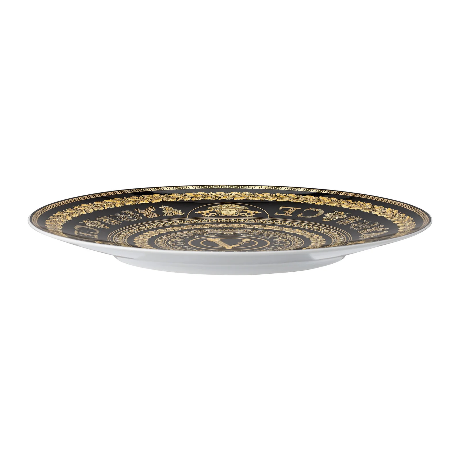 VERSACE Virtus Gala Black Piatto Segnaposto 33cm Nero Oro Porcellana - Image 2