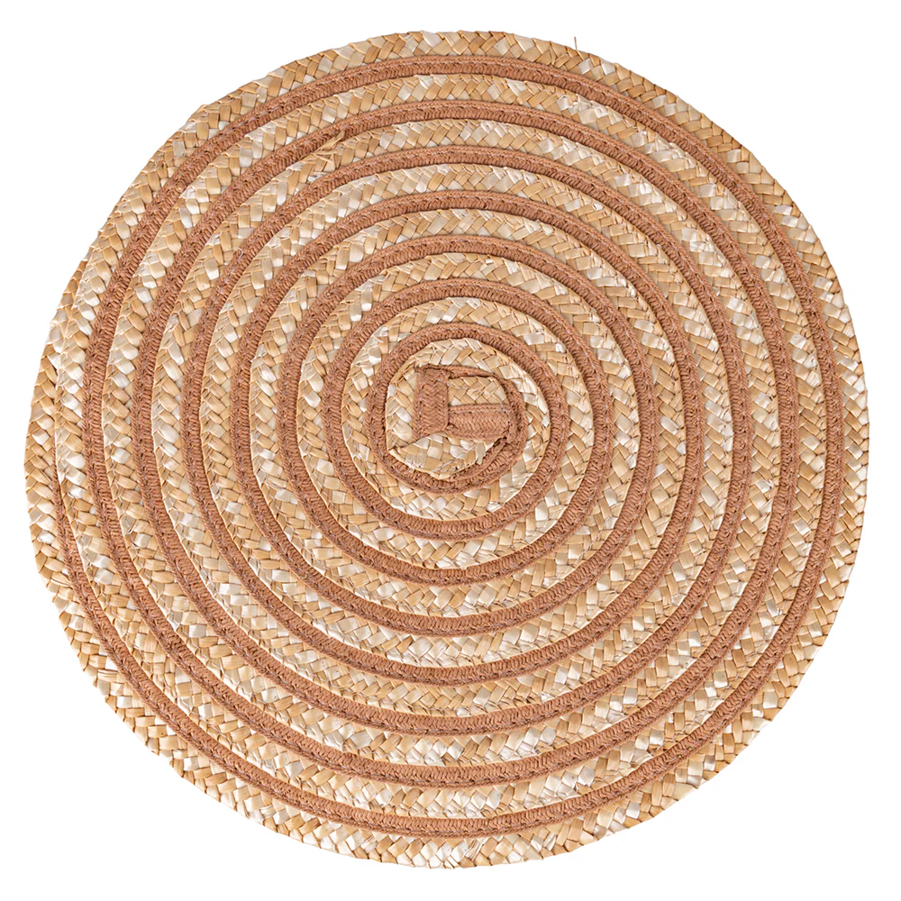 VILLA D'ESTE HOME TIVOLI Tovaglietta Tonda Spiral Chocolate Set 4 Pezzi 38cm - Image 3