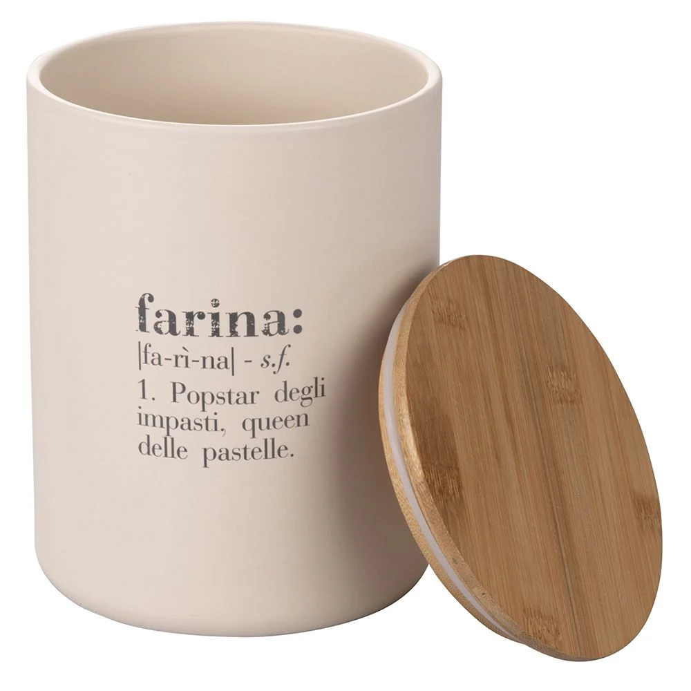 VILLA D'ESTE HOME TIVOLI Victionary Barattolo Farina 2L Beige Gres e Bamboo - Image 2