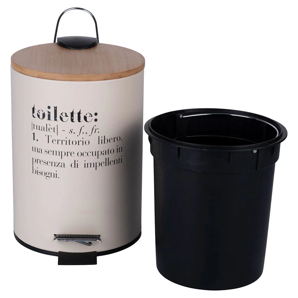 VILLA D'ESTE HOME TIVOLI Victionary Toilette Pattumiera 3L con Coperchio Bamboo - Image 2