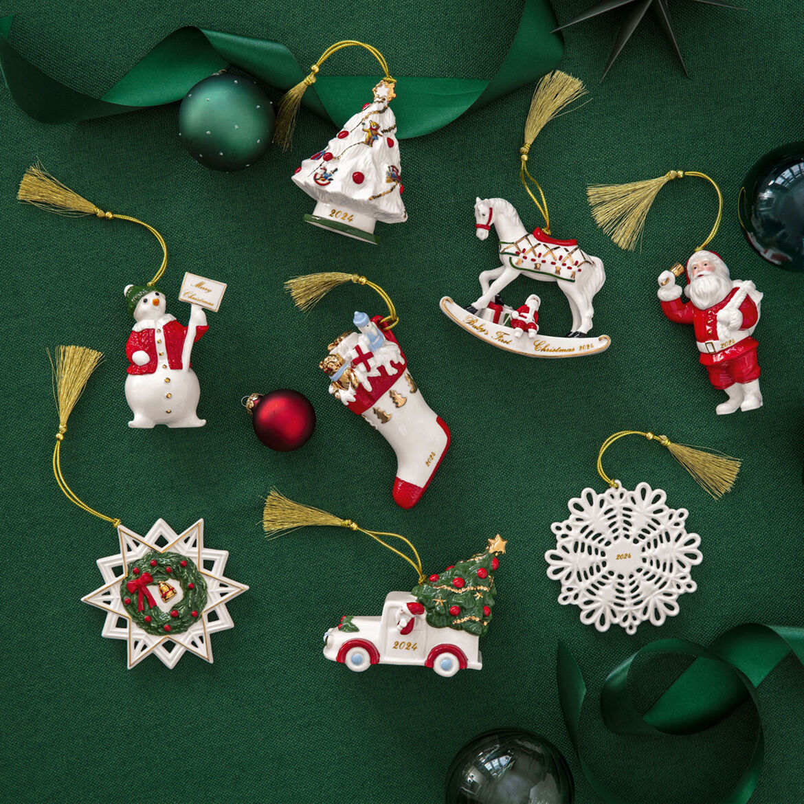 VILLEROY & BOCH Annual Ornaments 2024 Addobbo per Albero di Natale Cavallo a Dondolo 11x9cm Porcellana - Image 5