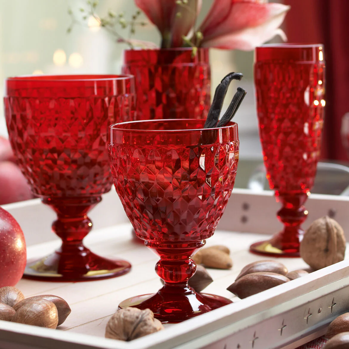 VILLEROY & BOCH Boston Coloured 4 Pezzi Bicchiere Calice Vino Bianco Red 125ml Cristallo - Image 2