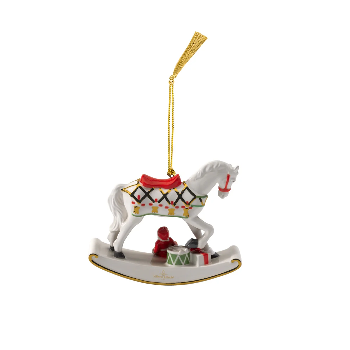 VILLEROY & BOCH Christmas Classics Edizione 2025 Addobbo Cavallo a Dondolo 11x9cm Porcellana - Image 2