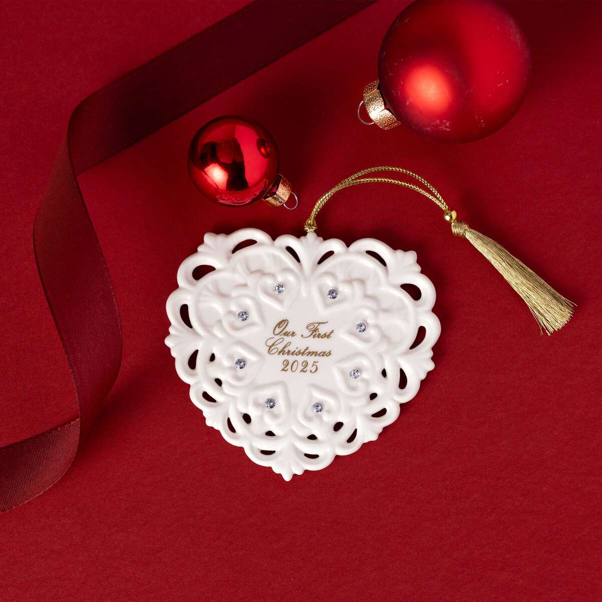 VILLEROY & BOCH Christmas Classics Edizione 2025 Addobbo Cuore 10,5x9,5cm Porcellana - Image 3