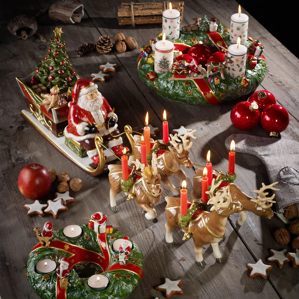 VILLEROY & BOCH Christmas Toys Memory Babbo Natale Giro Slitta Decorazione 70cm - Image 4