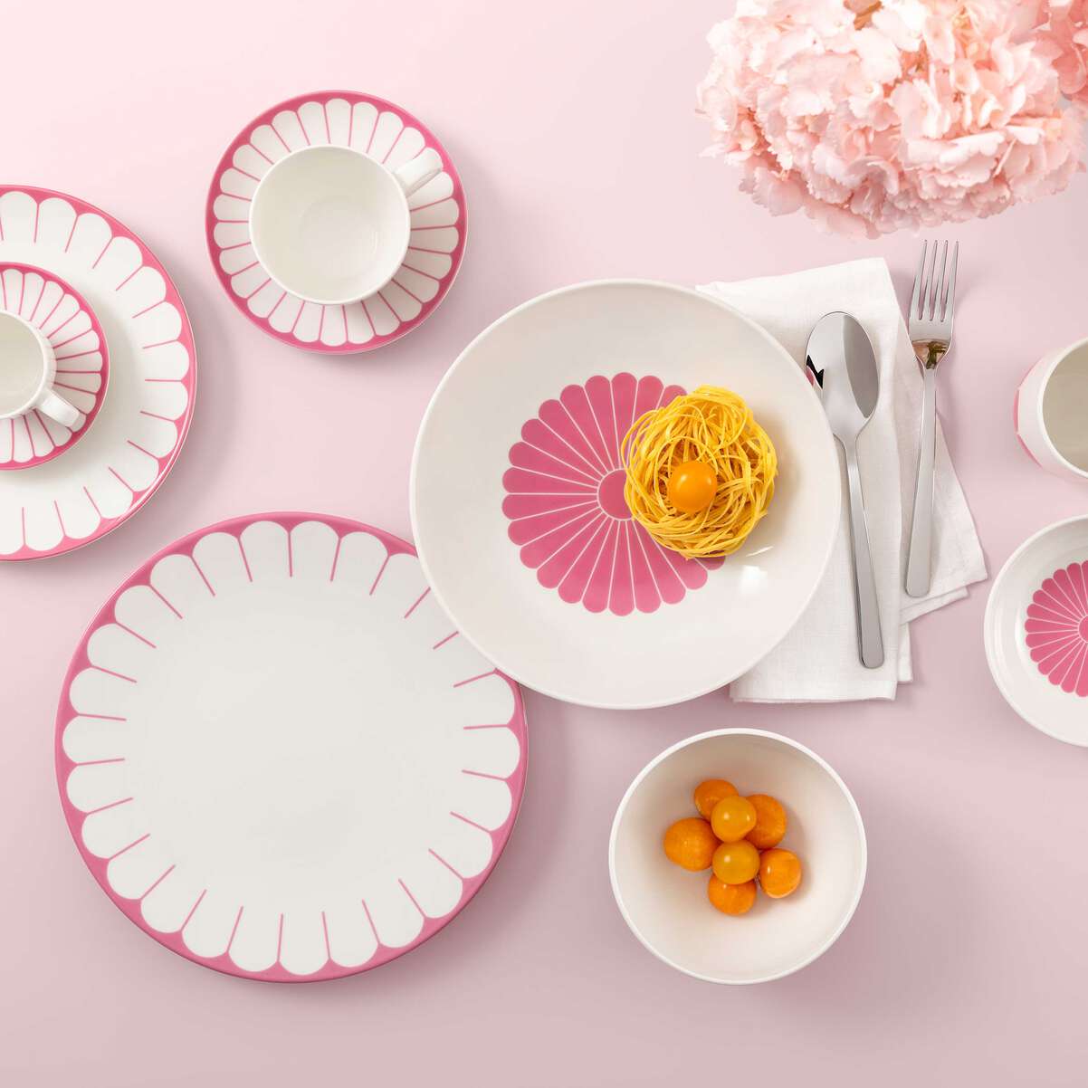 VILLEROY & BOCH Fleur Cassis Piatto Fondo per Pasta Set 6 Pezzi 24cm Rosa Porcellana - Image 3