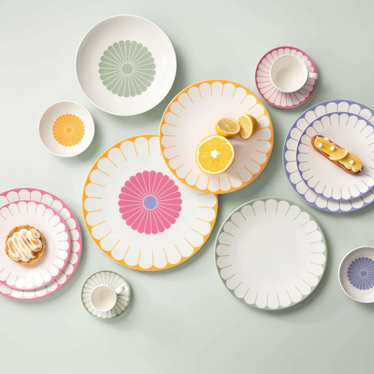 VILLEROY & BOCH Fleur Soleil Piatto Piano Set 6 Pezzi 27cm Giallo Porcellana - Image 4