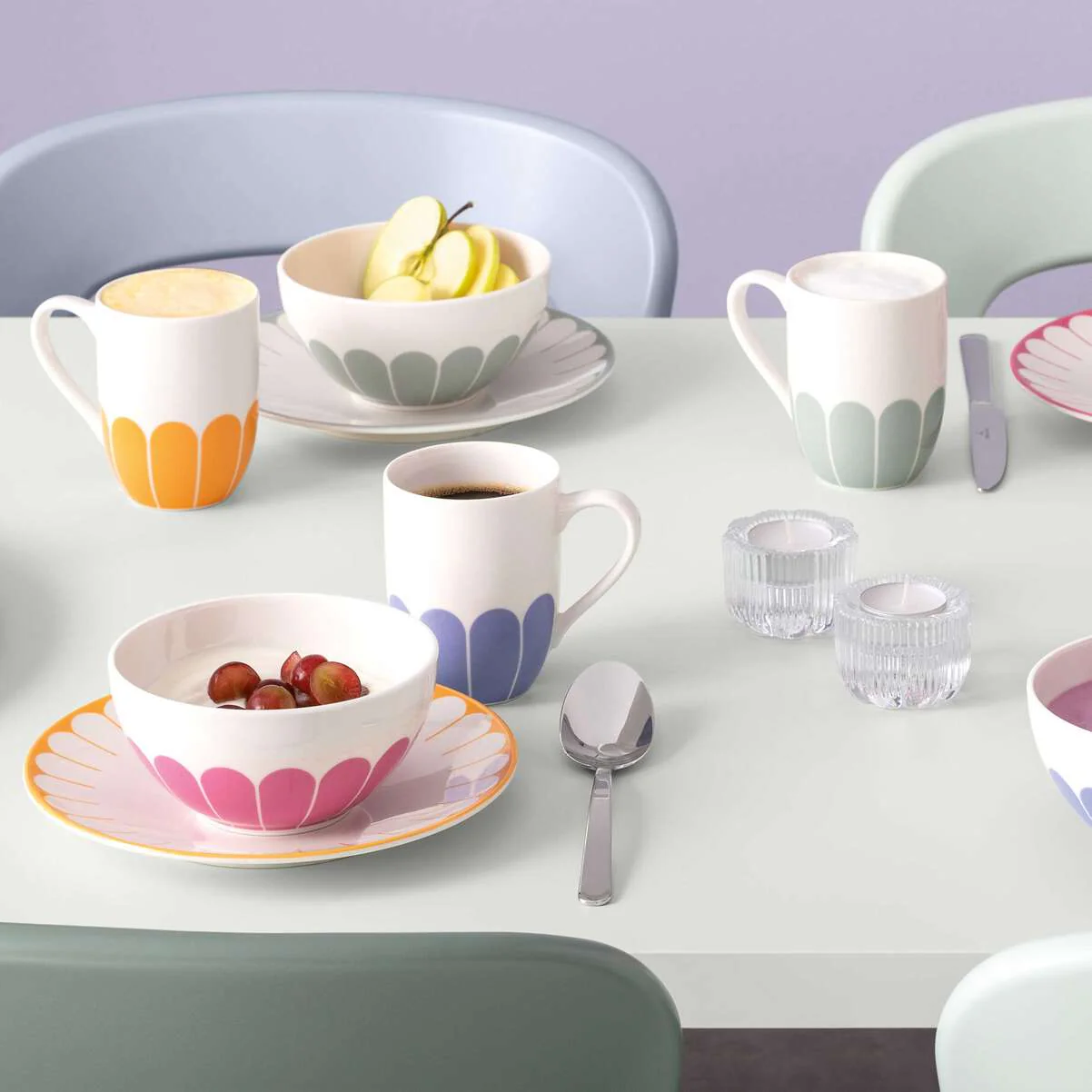 VILLEROY & BOCH Fleur Vert Piatto da Colazione Dessert Set 6 Pezzi 21cm Verde Porcellana - Image 4