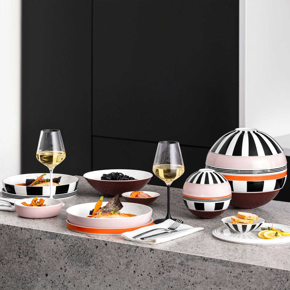 VILLEROY & BOCH Iconic La Boule Servizio Tavola Piatti Porcellana Memphis - Image 6