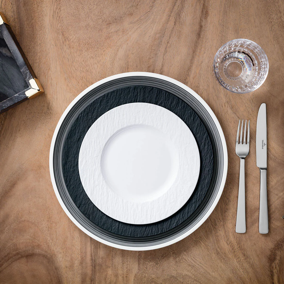 VILLEROY & BOCH Manufacture Rock Blanc Bianco Piatto Colazione 21,7cm - Image 2