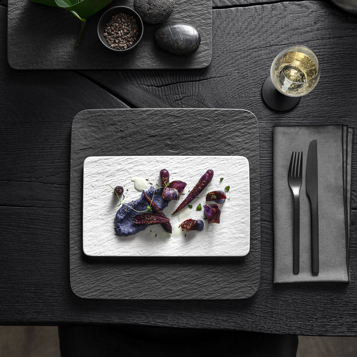VILLEROY & BOCH Manufacture Rock Bianco Piatto Rettangolare 28x17cm Porcellana - Image 3