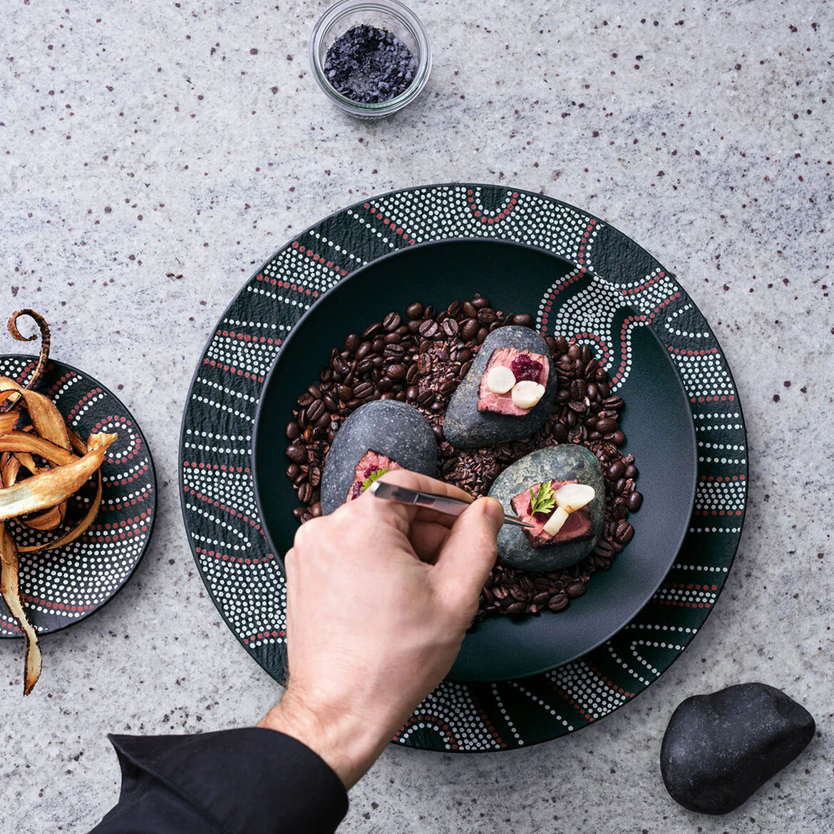 VILLEROY & BOCH Manufacture Rock Piatto Fondo Nero Ciotola Piana 23,5cm - Image 2
