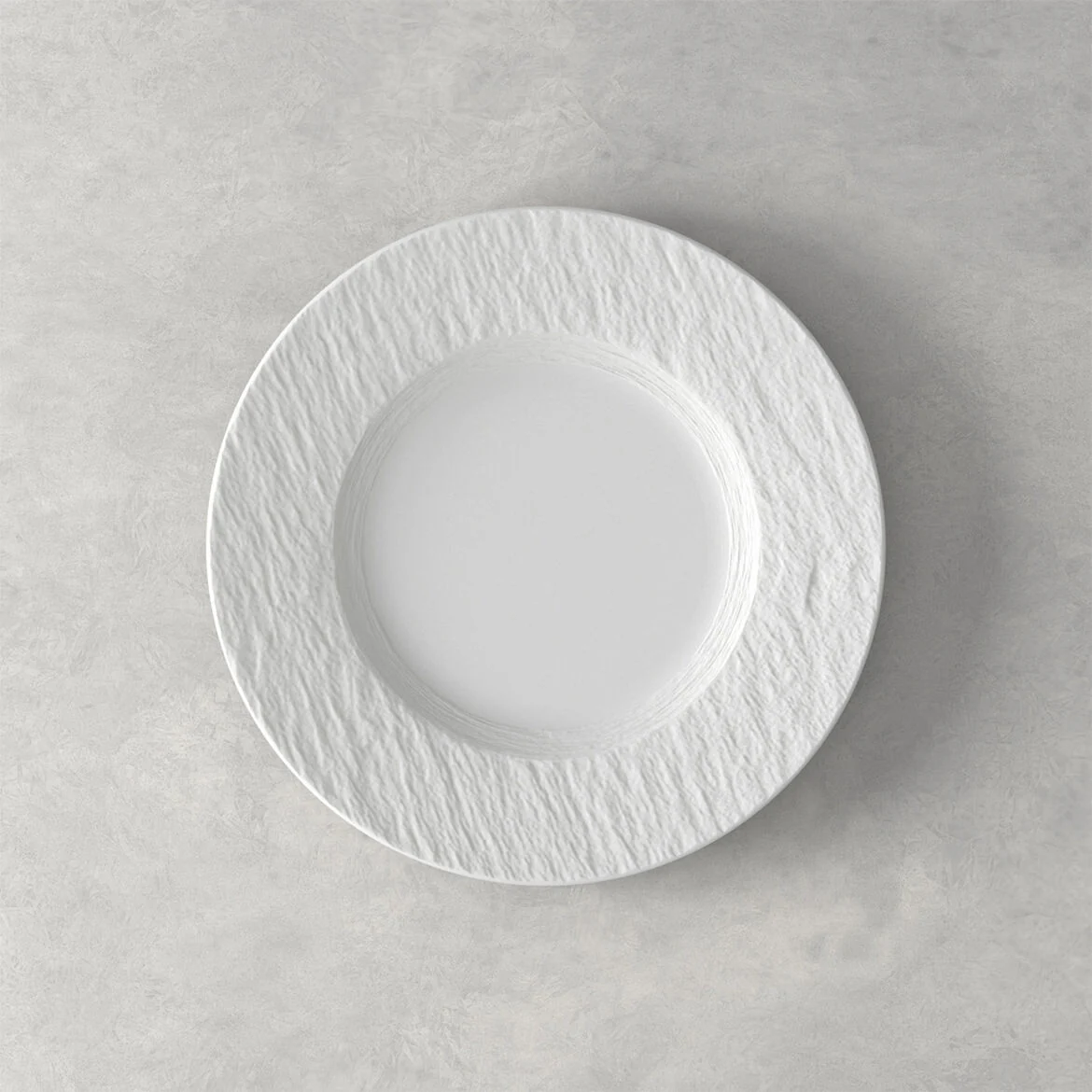 VILLEROY & BOCH Manufacture Rock Bianco Set 6 Pezzi Piatto Colazione Frutta 22cm Porcellana