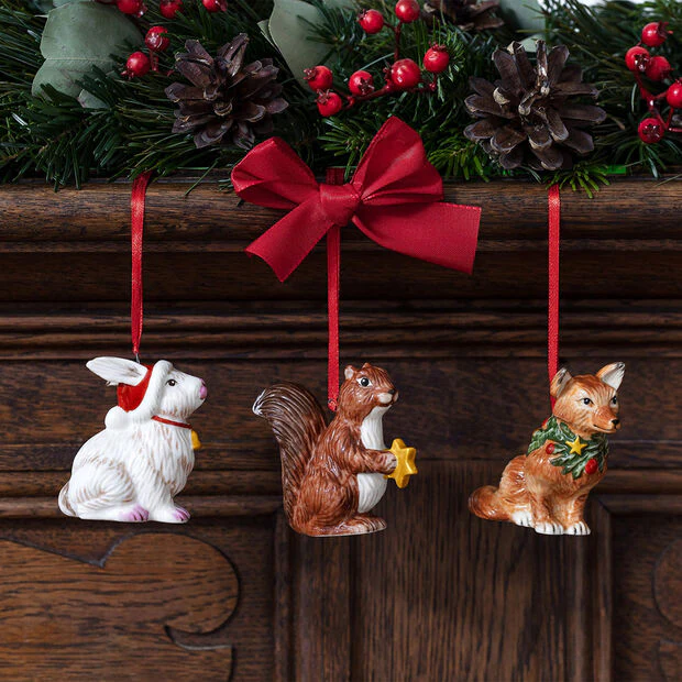 VILLEROY & BOCH - Nostalgic Ornaments set di addobbi animali del bosco - Natale - Image 3