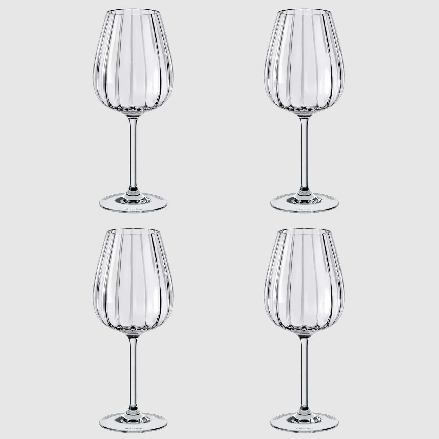 VILLEROY & BOCH Rose Garden Bicchiere Calice Vino Rosso Set 4 Pezzi 200ml Cristallo Ottico