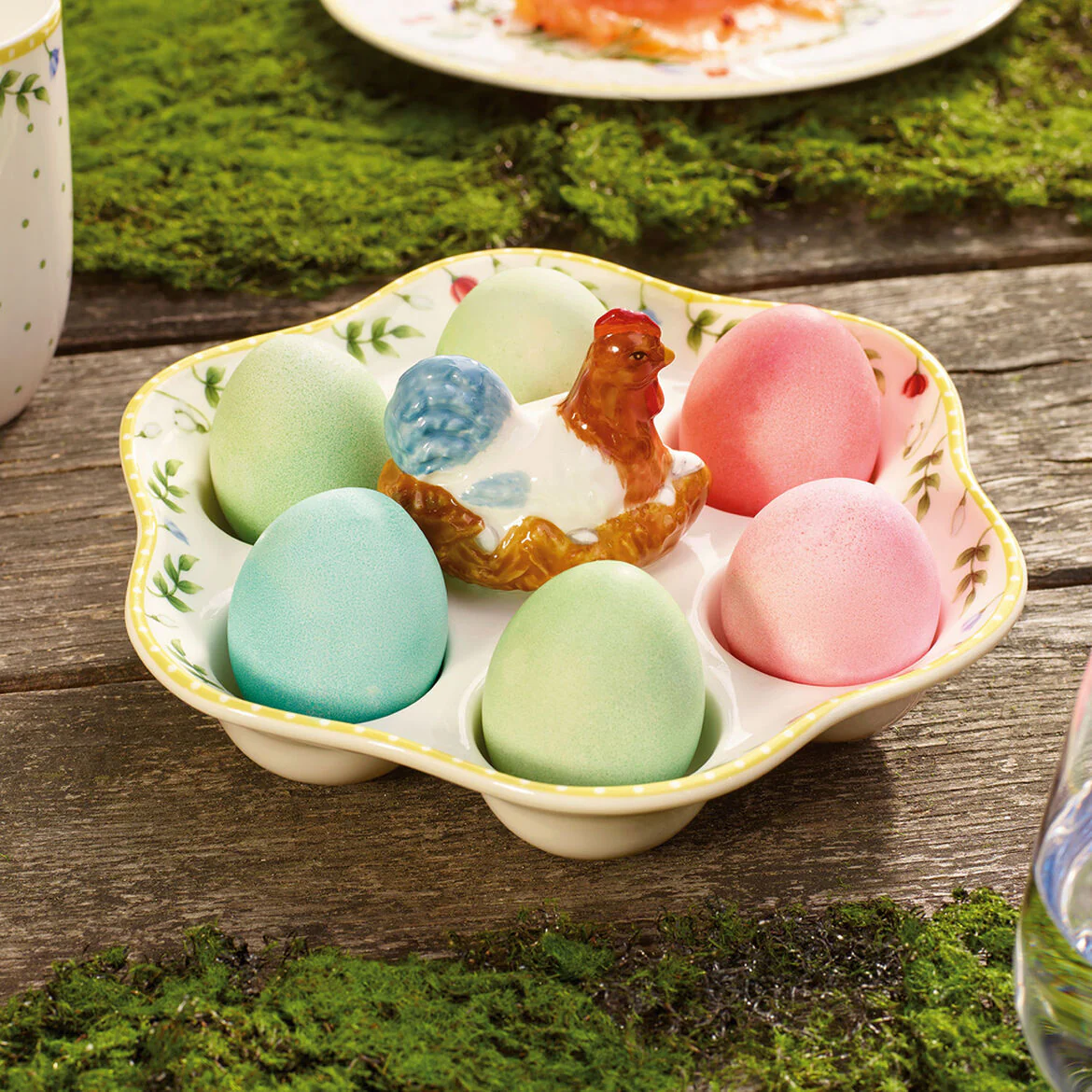 VILLEROY & BOCH Spring Awakening Piatto Porta Uova Gallo e Gallina 20cm Tavola di Pasqua - Image 3