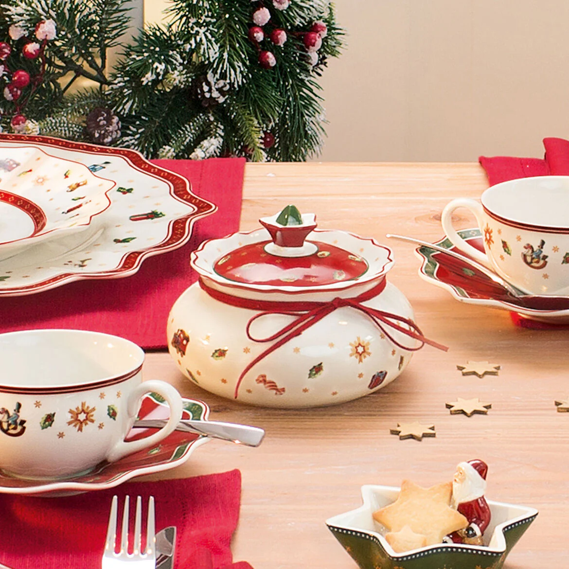 VILLEROY & BOCH Toy's Delight Barattolo Grande Natale Tavola Natalizia 21cm - Image 2