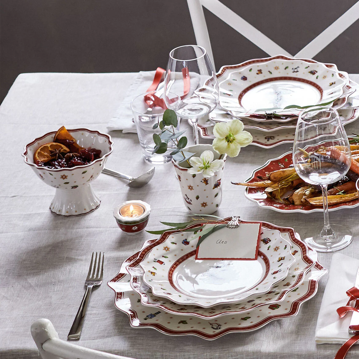 VILLEROY & BOCH Toy's Delight Coppetta Ciotola Macedonia 500ml su Piede Natale - Image 4