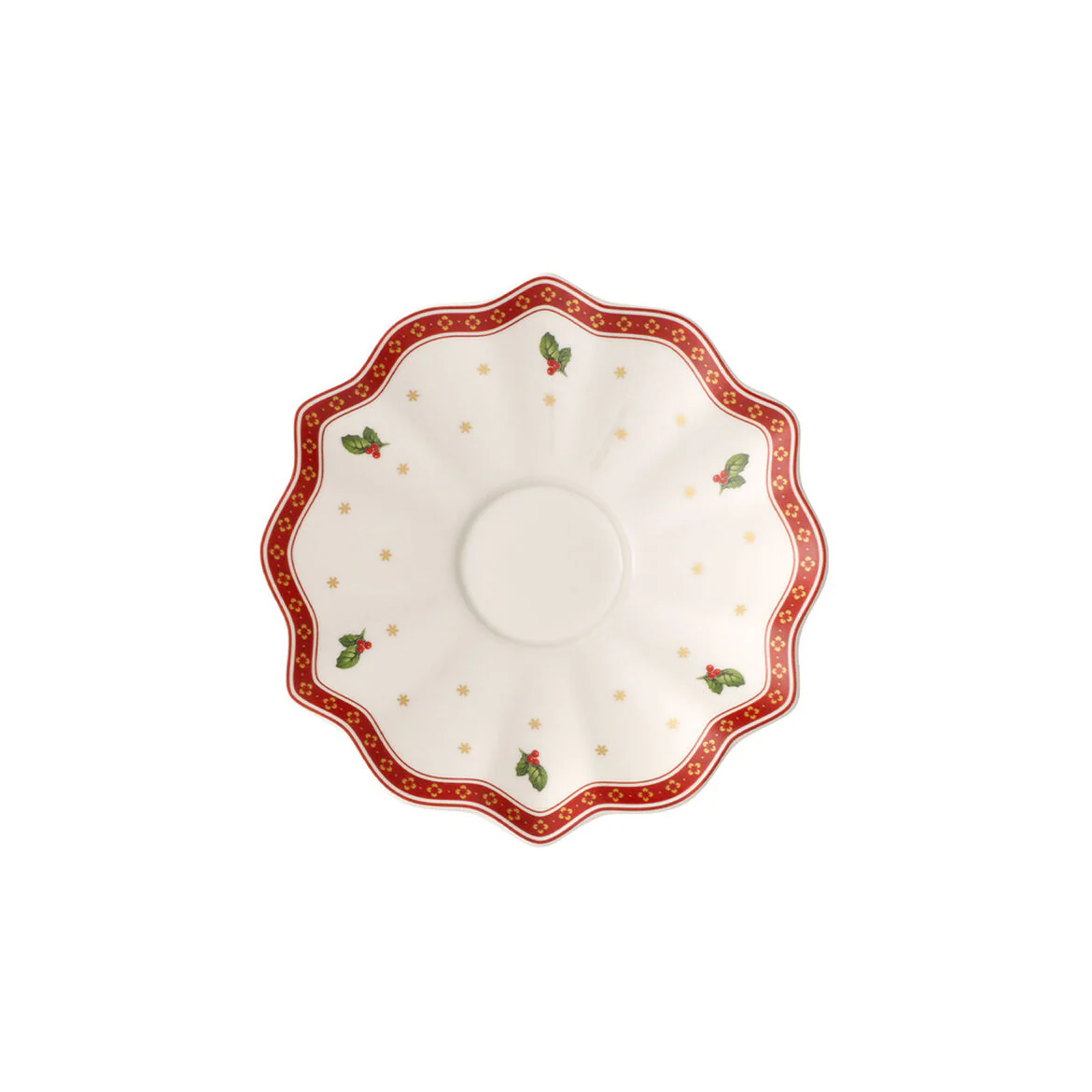 VILLEROY & BOCH Toy's Delight Piattino Tazza Tè Bianco 16,5cm Set 6 Pezzi Natale - Image 2