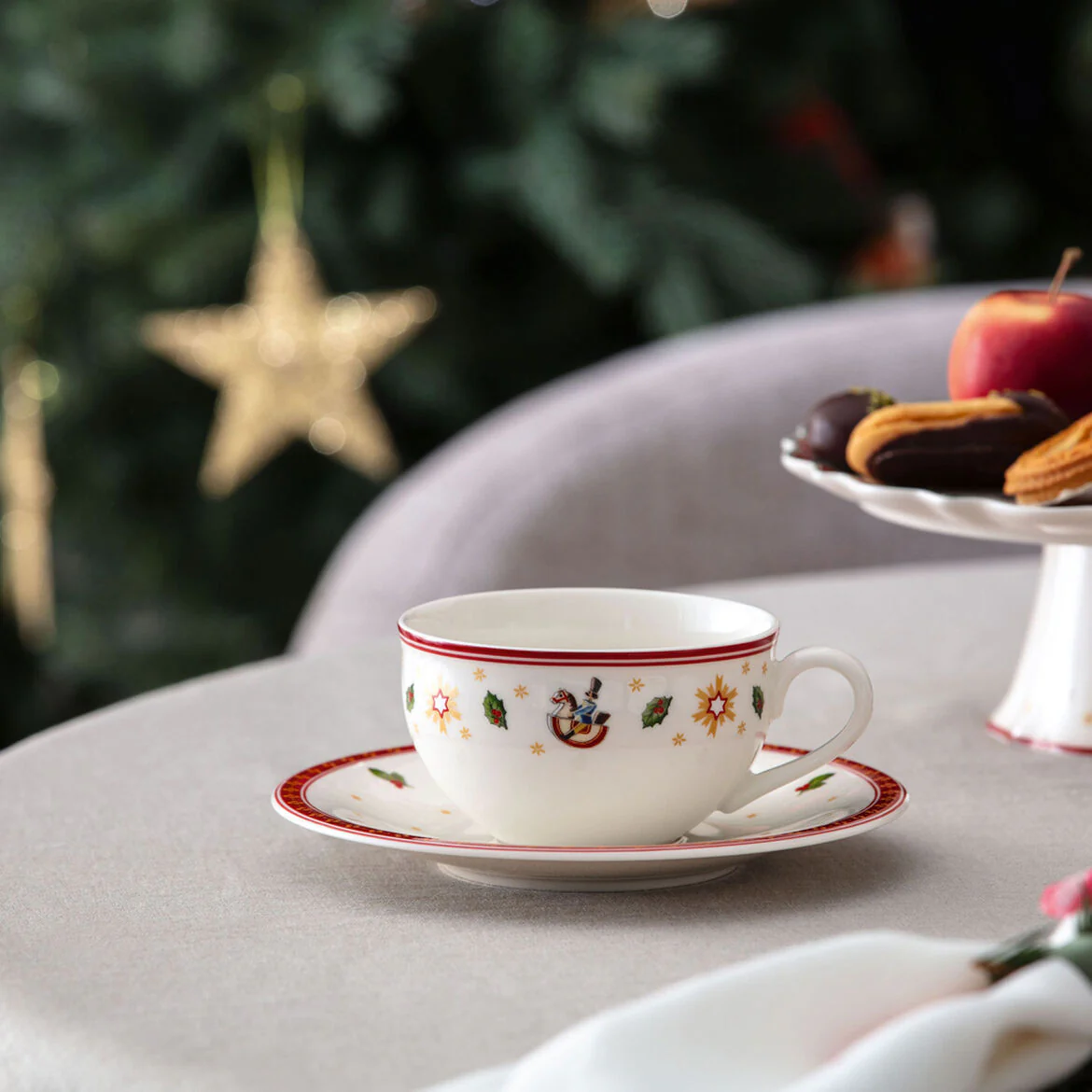 VILLEROY & BOCH Toy's Delight Specials Tazza Caffè Tè 170ml con Piattino Bianco 16cm Tavola di Natale - Image 3