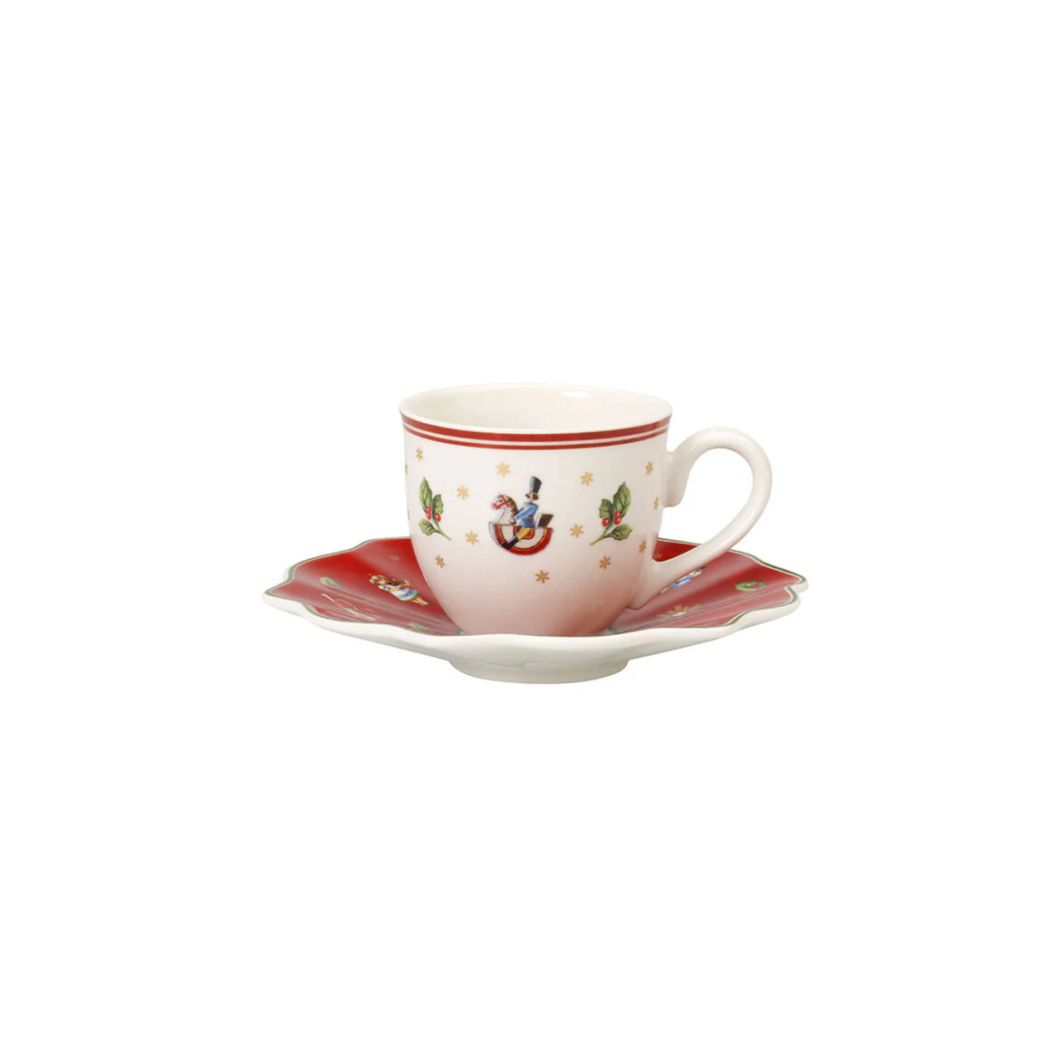 VILLEROY & BOCH Toy's Delight Tazza Caffè Espresso 100ml con Piattino 13cm Tavola di Natale