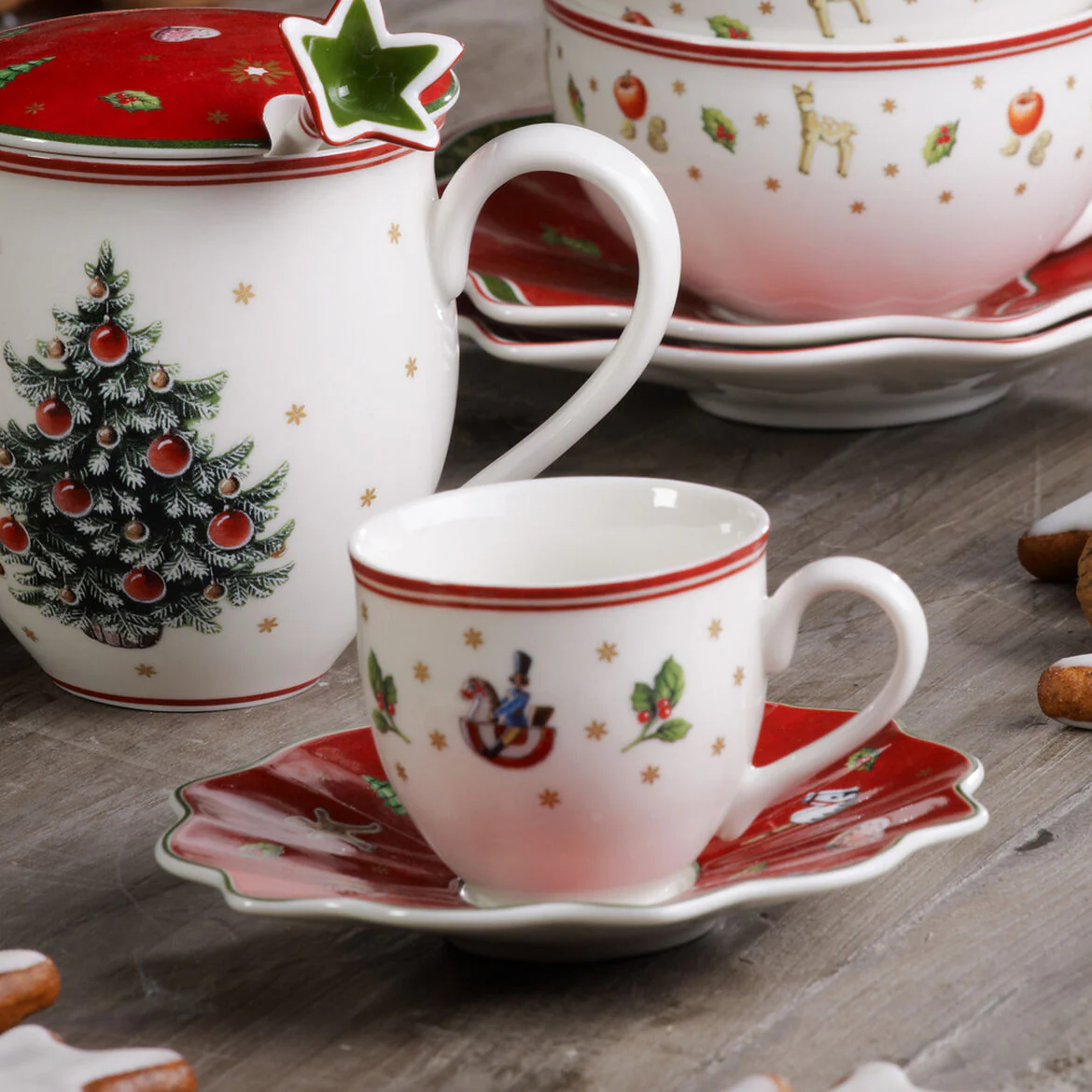 VILLEROY & BOCH Toy's Delight Tazza Caffè Espresso 100ml con Piattino 13cm Tavola di Natale - Image 2