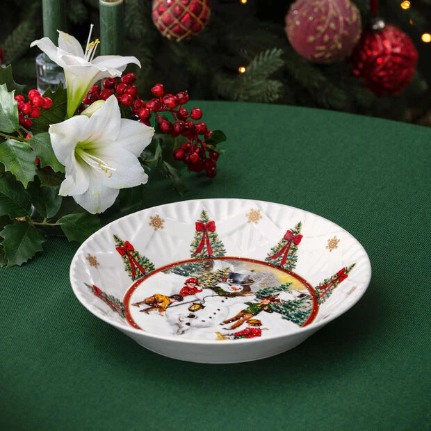 VILLEROY & BOCH Toy's Fantasy Ciotola Coppa Pupazzo di Neve 25cm Porcellana Tavola di Natale - Image 2