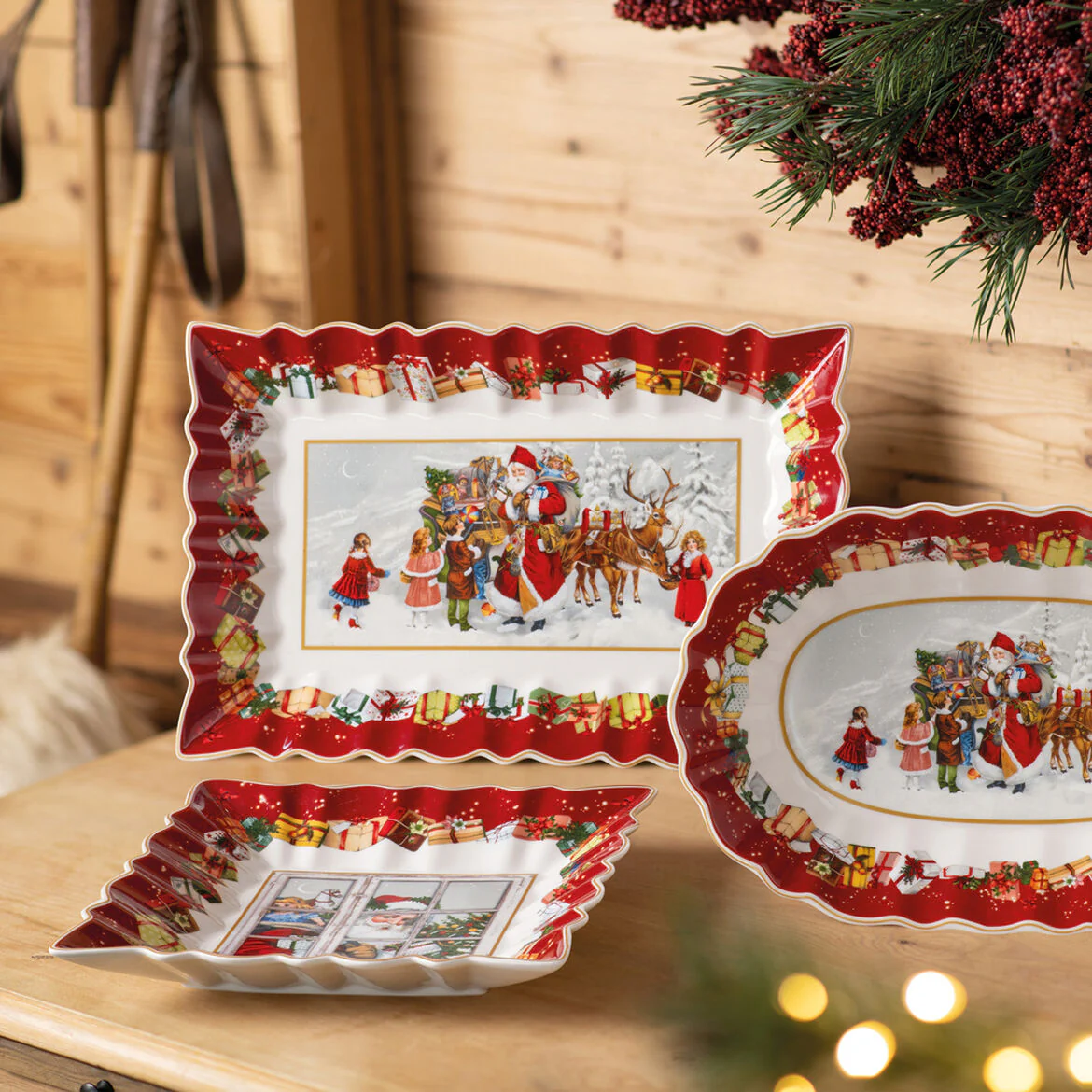 VILLEROY & BOCH Toy's Fantasy Piatto Torta 35cm Babbo Natale Tavola Natalizia - Image 3