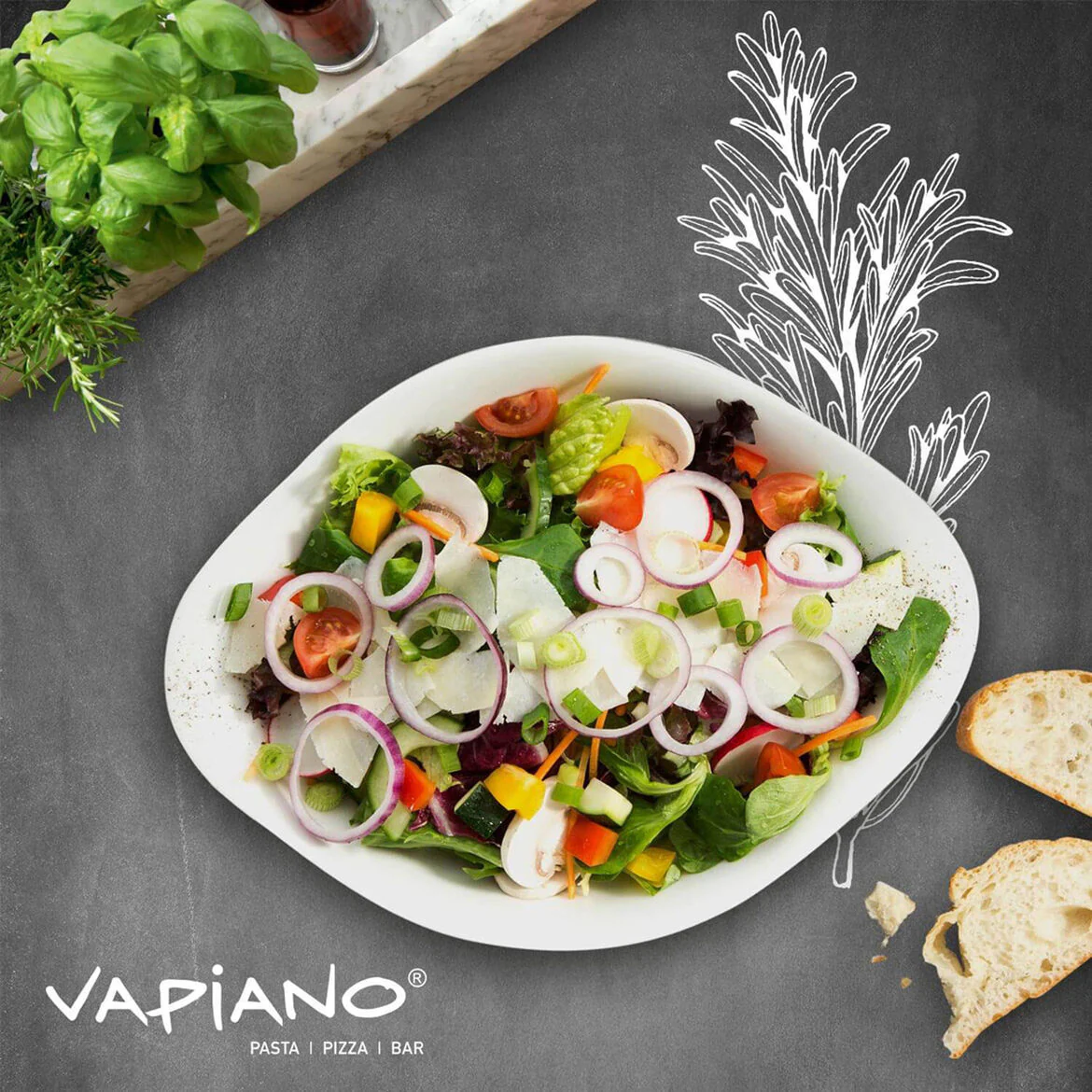 VILLEROY & BOCH Vapiano Scodella Ciotola Insalatiera Set 2 Pezzi 780ml Porcellana - Image 3