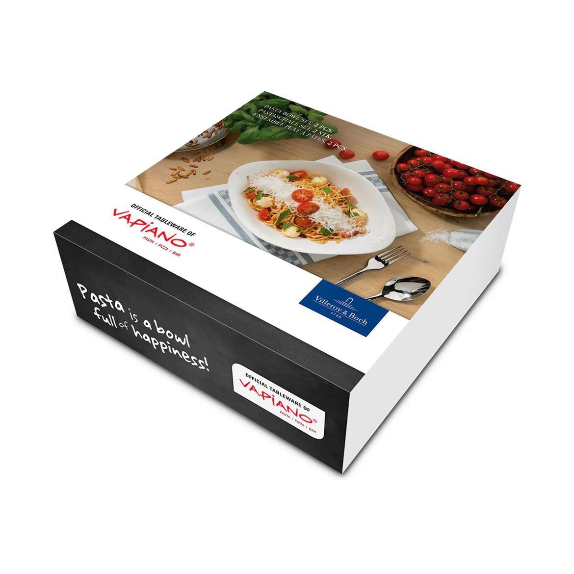 VILLEROY & BOCH Vapiano Scodelle da Pasta Set 2 Pezzi Ciotole Coppe 920ml Porcellana - Image 4